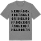 Mid Heather Gray t-shirt med Kronäng ordlek t-shirt