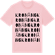Pink Cotton t-shirt med Kronäng ordlek t-shirt