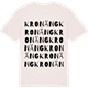Vintage White t-shirt med Kronäng ordlek t-shirt