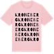 Pink Cotton t-shirt med Kroneberg ordlek t-shirt