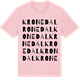 Pink Cotton t-shirt med Kronedal ordlek t-shirt