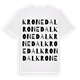 White t-shirt med Kronedal ordlek t-shirt
