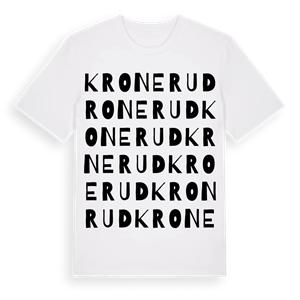 Kronerud ordlek t-shirt – ekologisk bomull t-shirt från Pinshirt
