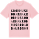Pink Cotton t-shirt med Kronhusbodarna ordlek t-shirt