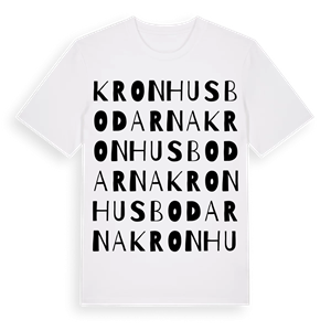 Kronhusbodarna ordlek t-shirt – ekologisk bomull t-shirt från Pinshirt