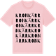 Pink Cotton t-shirt med Kronkärr ordlek t-shirt