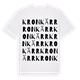 White t-shirt med Kronkärr ordlek t-shirt