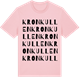 Pink Cotton t-shirt med Kronkullen ordlek t-shirt
