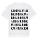 White t-shirt med Kronkvarn ordlek t-shirt