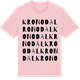 Pink Cotton t-shirt med Kronodal ordlek t-shirt