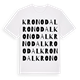 White t-shirt med Kronodal ordlek t-shirt