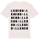 Vintage White t-shirt med Kronodal ordlek t-shirt