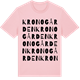 Pink Cotton t-shirt med Kronogården ordlek t-shirt