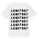 White t-shirt med Krontorp ordlek t-shirt