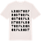 Vintage White t-shirt med Krontorp ordlek t-shirt