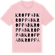 Pink Cotton t-shirt med Kroppan ordlek t-shirt