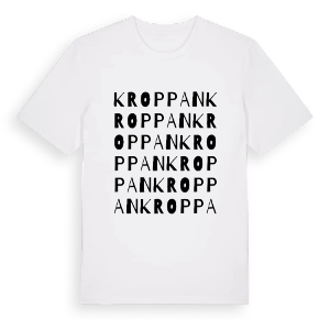 Kroppan ordlek t-shirt – ekologisk bomull t-shirt från PinShirt