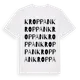 White t-shirt med Kroppan ordlek t-shirt