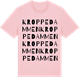 Pink Cotton t-shirt med Kroppedammen ordlek t-shirt