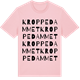 Pink Cotton t-shirt med Kroppedammet ordlek t-shirt
