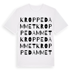 Kroppedammet ordlek t-shirt – ekologisk bomull t-shirt från Pinshirt