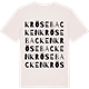 Vintage White t-shirt med Krösebacken ordlek t-shirt