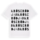 White t-shirt med Kröserödjan ordlek t-shirt