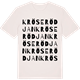 Vintage White t-shirt med Kröserödjan ordlek t-shirt