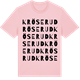 Pink Cotton t-shirt med Kröserud ordlek t-shirt