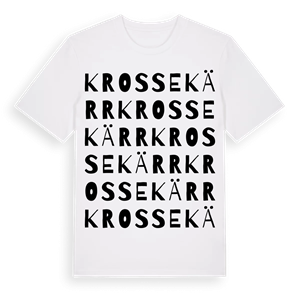 Krossekärr ordlek t-shirt – ekologisk bomull t-shirt från Pinshirt