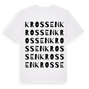 Krossen ordlek t-shirt – ekologisk bomull t-shirt från Pinshirt