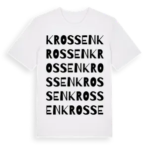 Krossen ordlek t-shirt – ekologisk bomull t-shirt från Pinshirt