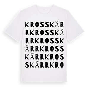 Krosskärr ordlek t-shirt – ekologisk bomull t-shirt från Pinshirt