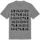 Mid Heather Gray t-shirt med Krukehemmet ordlek t-shirt