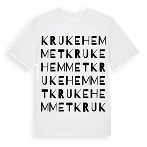 Krukehemmet ordlek t-shirt – ekologisk bomull t-shirt från Pinshirt