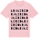 Pink Cotton t-shirt med Krukered ordlek t-shirt