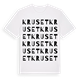 White t-shirt med Kruset ordlek t-shirt