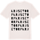 Vintage White t-shirt med Krusetorp ordlek t-shirt