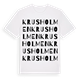 White t-shirt med Krusholmen ordlek t-shirt