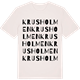 Vintage White t-shirt med Krusholmen ordlek t-shirt
