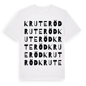 Kruteröd ordlek t-shirt – ekologisk bomull t-shirt från Pinshirt