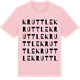 Pink Cotton t-shirt med Kruttle ordlek t-shirt