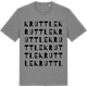Mid Heather Gray t-shirt med Kruttle ordlek t-shirt