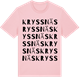 Pink Cotton t-shirt med Kryssnäs ordlek t-shirt