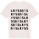 Vintage White t-shirt med Kryssnäs ordlek t-shirt