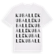 White t-shirt med Kuballe ordlek t-shirt