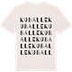 Vintage White t-shirt med Kuballe ordlek t-shirt