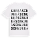 White t-shirt med Kubbåsen ordlek t-shirt
