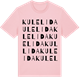 Pink Cotton t-shirt med Kulelida ordlek t-shirt