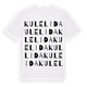 White t-shirt med Kulelida ordlek t-shirt